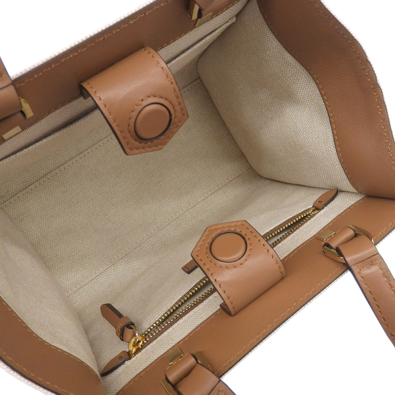 http://ジミーチュウ%20JIMMY%20CHOO%20アベニュートート%202WAY%20ショルダー%20ハンドバッグ%20キャンバス/レザー%20アイボリー/ブラウン%20美品%20OB1880