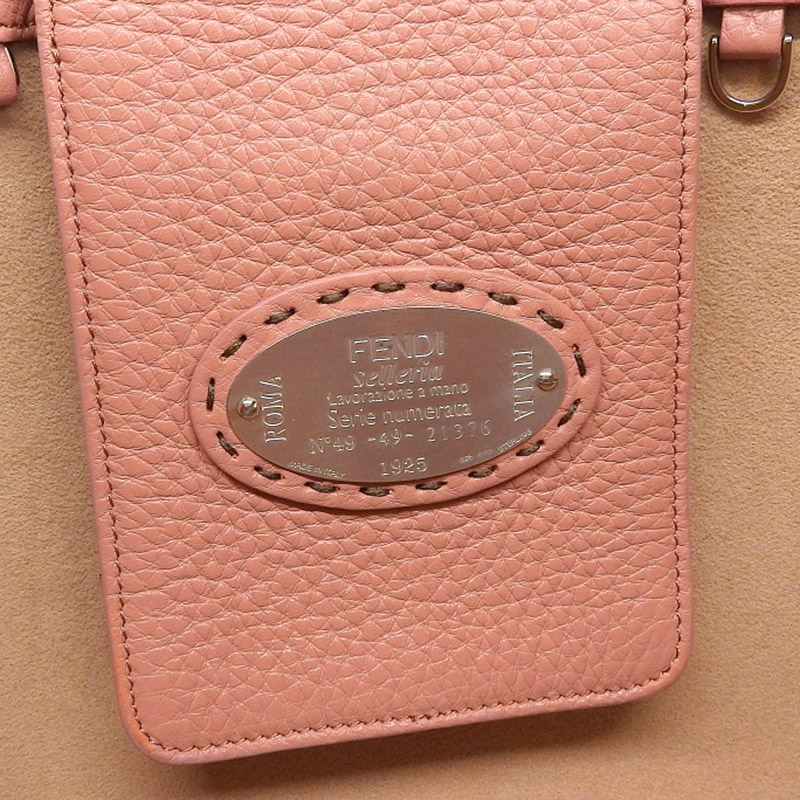 http://フェンディ%20FENDI%20セレリア%20トートバッグ%20レザー%20グレージュ/ピンク%208BH257%20中古%20OB1885