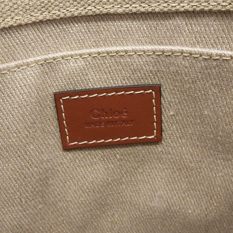 http://クロエ%20CHLOE%20ウッディスモール%20トートバッグ%202WAYバッグ%20ショルダーバッグ%20キャンバス/レザー%20ベージュ/ブラウン%20中古%20OB1888