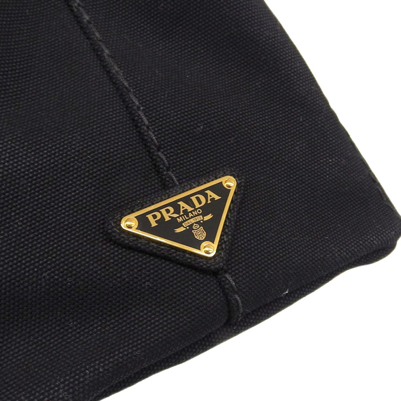 http://プラダ%20PRADA%20カナパ%202WAYバッグ%20トートバッグ%20ショルダーバッグ%20キャンバス%20ブラック%20中古%20OB1889