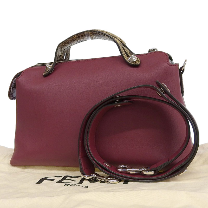 http://フェンディ%20FENDI%20バイザウェイ%20ミディアム%202WAYバッグ%20ショルダー%20ハンドバッグ%20レザー/パイソン%20ボルドー%208BL124%20中古%20OB1895