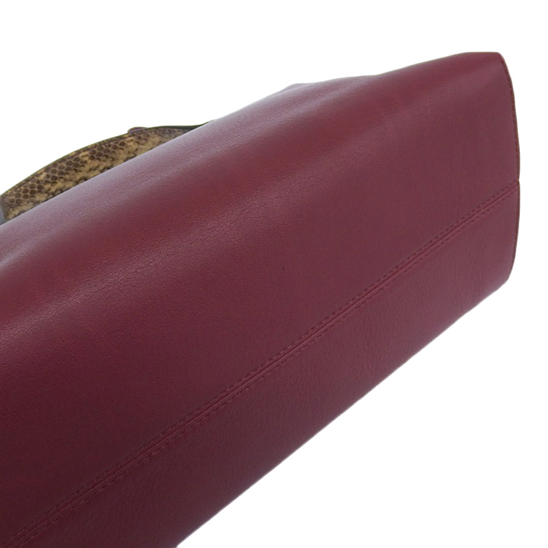http://フェンディ%20FENDI%20バイザウェイ%20ミディアム%202WAYバッグ%20ショルダー%20ハンドバッグ%20レザー/パイソン%20ボルドー%208BL124%20中古%20OB1895