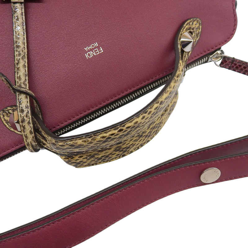 http://フェンディ%20FENDI%20バイザウェイ%20ミディアム%202WAYバッグ%20ショルダー%20ハンドバッグ%20レザー/パイソン%20ボルドー%208BL124%20中古%20OB1895