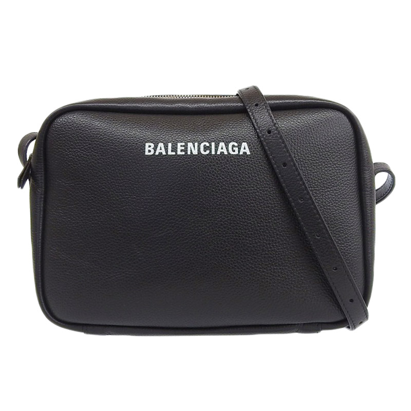 バレンシアガ BALENCIAGA エブリデイ ショルダーバッグ カメラバッグ ポシェット レザー ブラック 679267 中古 OB1896