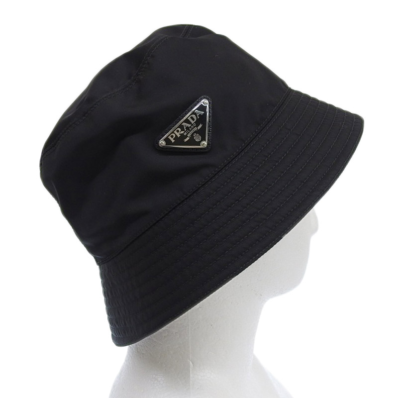 http://プラダ%20PRADA%20バケットハット%20帽子%20Reナイロン%20ブラック%20M%201HC137%20中古%20OBB0556