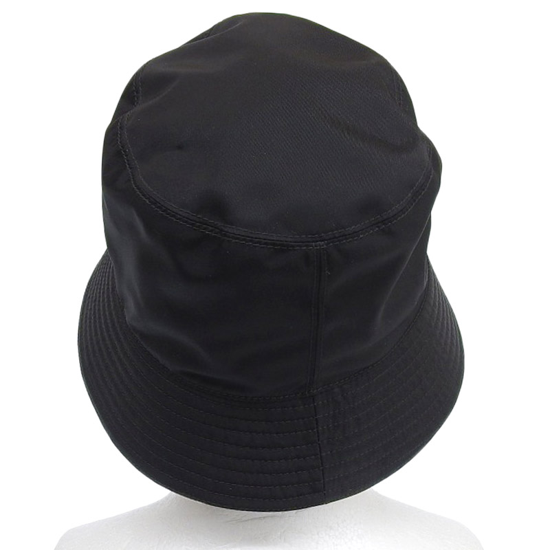 http://プラダ%20PRADA%20バケットハット%20帽子%20Reナイロン%20ブラック%20M%201HC137%20中古%20OBB0556