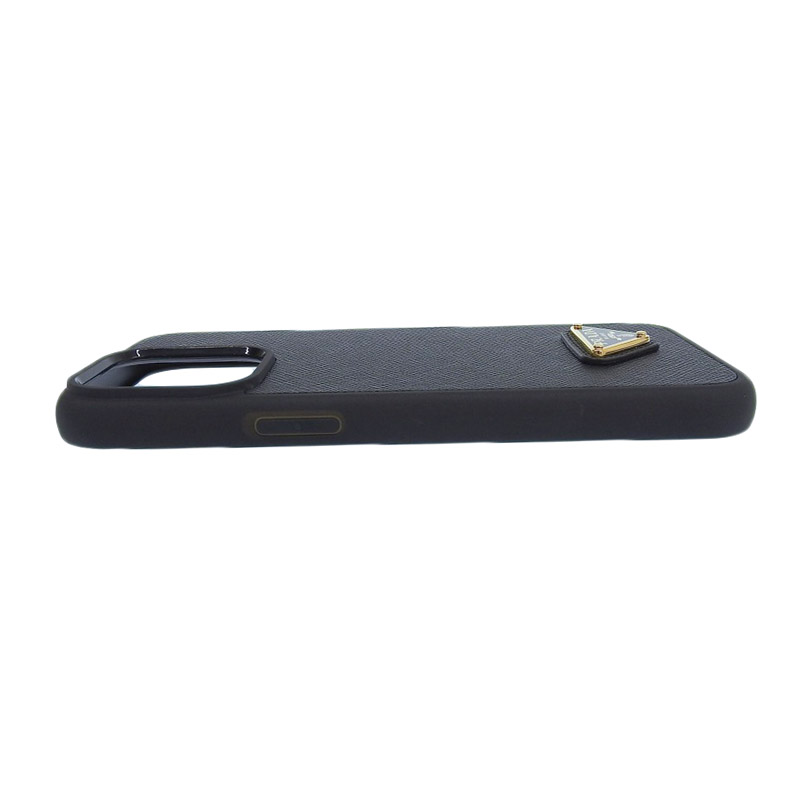 http://プラダ%20PRADA%20スマホケース%20サフィアーノ%20レザー%20ブラック%20iphone15PROMAX用%20美品%20OBB0558