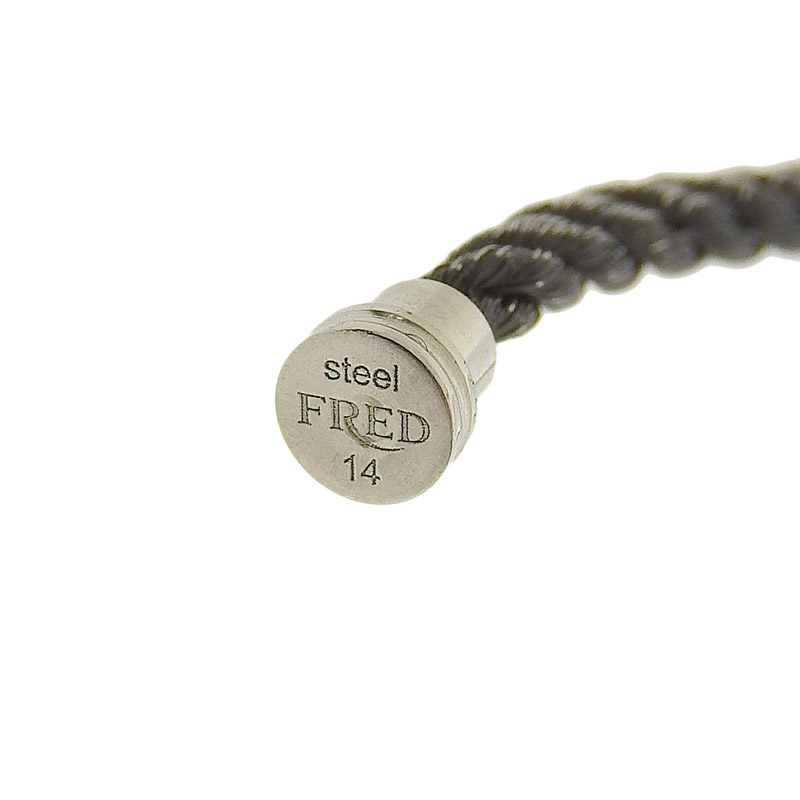 http://フレッド%20FRED%20フォース10%20MM%20ブレスレット%20K18WG/SS%20ブラックダイヤモンド%20中古%20OBJ0264