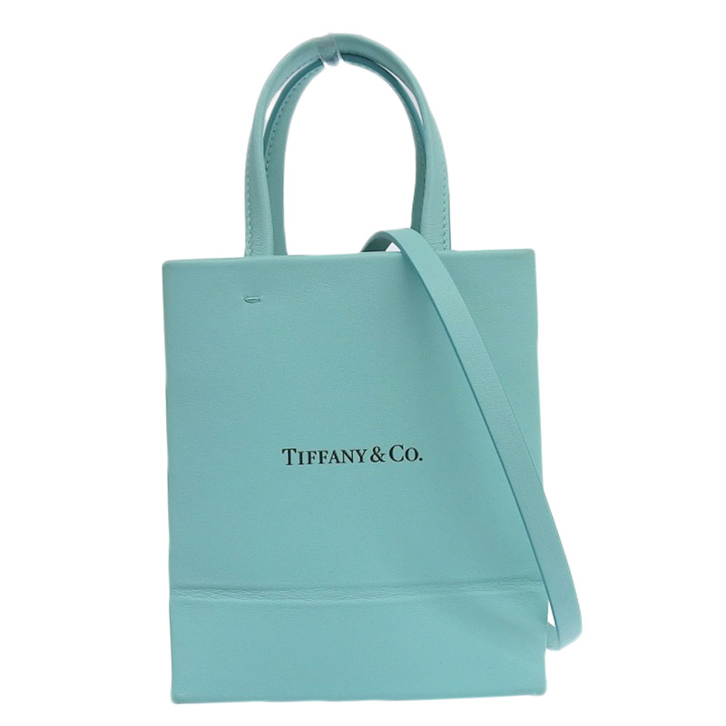 http://ティファニー%20TIFFANY%20&%20Co.%20ミニショッピングトート%202WAYバッグ%20ショルダーバッグ%20レザー%20ブルー%20中古%20TI0343