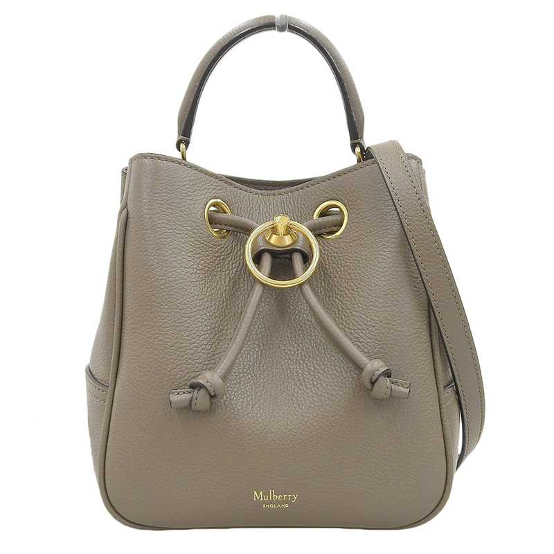 マルベリー MULBERRY ハムステッド 2WAYバッグ ハンドバッグ ショルダーバッグ レザー グレージュ 中古 OB1903