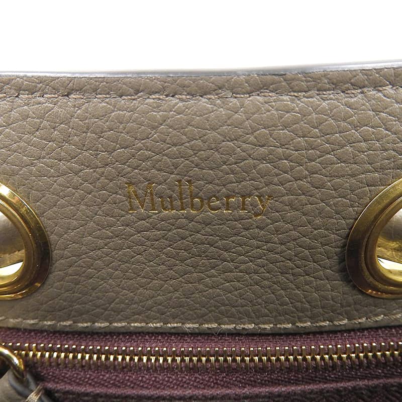 http://マルベリー%20MULBERRY%20ハムステッド%202WAYバッグ%20ハンドバッグ%20ショルダーバッグ%20レザー%20グレージュ%20中古%20OB1903