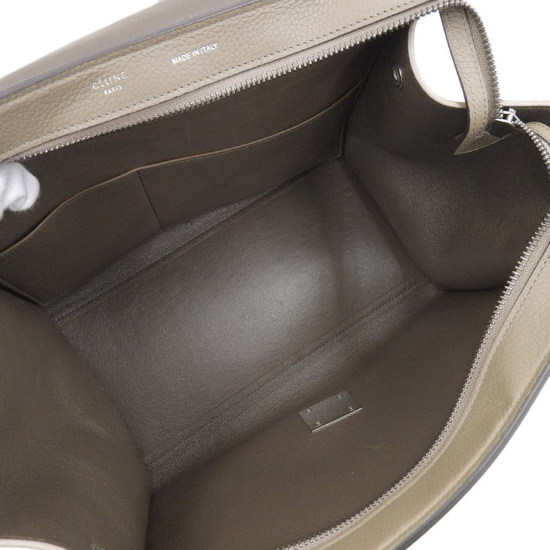 http://セリーヌ%20CELINE%20トラペーズ%202WAYバッグ%20ハンドバッグ%20ショルダーバッグ%20レザー%20グレージュ%20中古%20OB1909