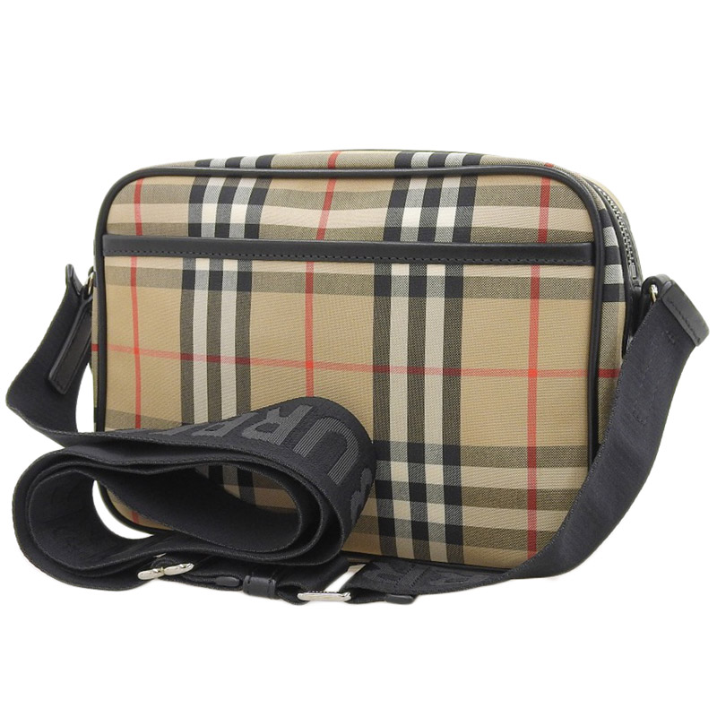 http://バーバリー%20BURBERRY%20ショルダーバッグ%20ナイロン/レザー%20ベージュ%20中古%20OB1911