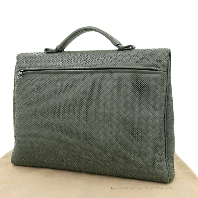 http://ボッテガヴェネタ%20BOTTEGA%20VENETA%20イントレチャート%20ビジネスバッグ%20ブリーフケース%20レザー%20グレー%20113095%20中古%20OB2004