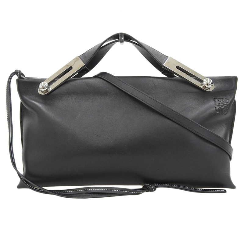 ロエベ LOEWE ミッシー 2WAYバッグ ハンドバッグ ショルダーバッグ レザー ブラック 327.81.R95 中古 OB2005