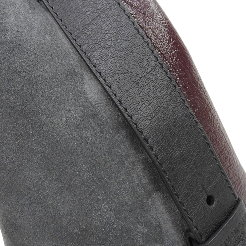 http://ジバンシー%20GIVENCHY%20GVバゲット%20ハンドバッグ%20トートバッグ%20レザー/スエード%20ボルドー/グレー/ブラック%20中古%20OB2008