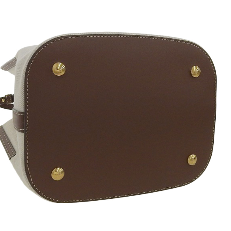 http://バーバリー%20BURBERRY%202WAYバッグ%20ハンドバッグ%20ショルダーバッグ%20キャンバス/レザー%20ホワイト/ブラウン%20中古%20OB2011