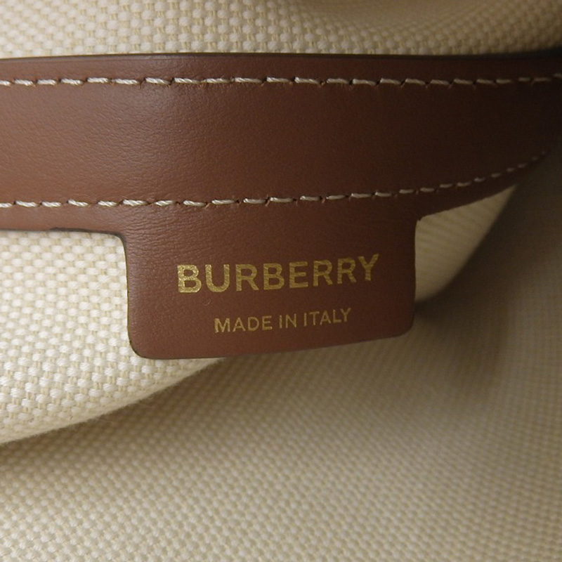 http://バーバリー%20BURBERRY%202WAYバッグ%20ハンドバッグ%20ショルダーバッグ%20キャンバス/レザー%20ホワイト/ブラウン%20中古%20OB2011