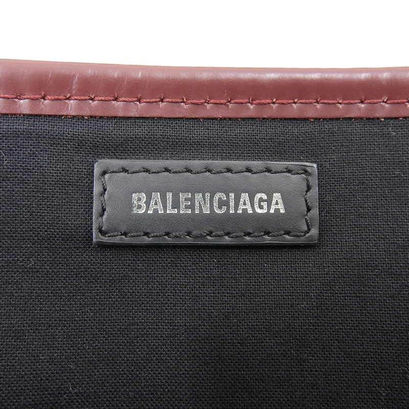 http://バレンシアガ%20BALENCIAGA%20ネイビーカバスS%20トートバッグ%20キャンバス/レザー%20ホワイト/ボルドー%20339933%20中古%20OB2014
