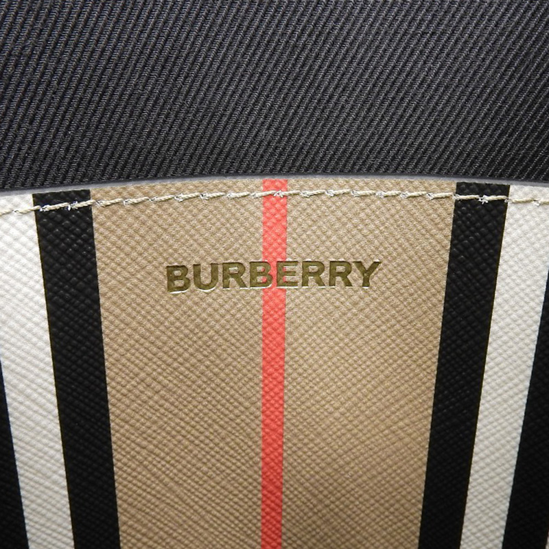 http://バーバリー%20BURBERRY%20アイコンストライプ%202WAYバッグ%20トートバッグ%20PVC/レザー%20ベージュ/ブラック/ブラウン%20美品%20OB2018