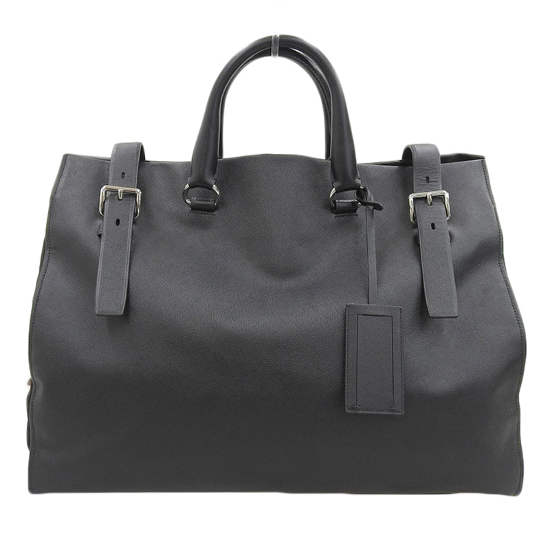 プラダ PRADA ボストンバッグ サフィアーノ レザー ブラック 中古 OB2019