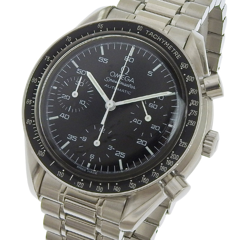 http://オメガ%20OMEGA%20スピードマスター%20メンズ%20自動巻き%20腕時計%20SS%20ブラック文字盤%20中古%20OW0432
