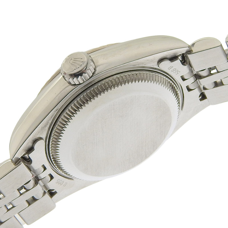 http://ロレックス%20ROLEX%20デイトジャスト%20レディース%20自動巻き%20時計%20SS/WG%2010Pダイヤモンド%20シェル文字盤%20P番%202000年%2079174NG%20中古%20RO0270