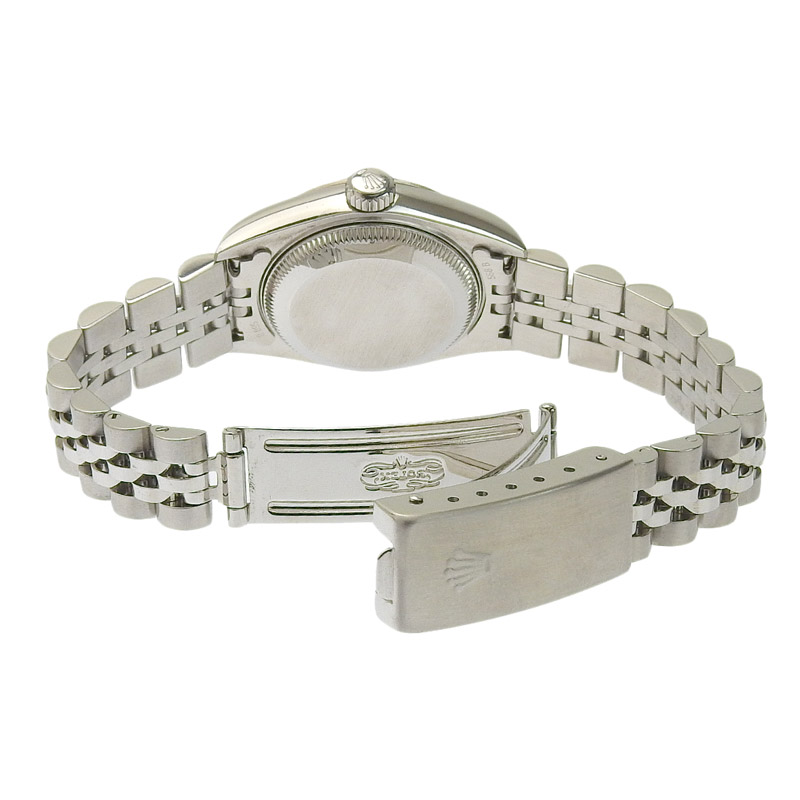 http://ロレックス%20ROLEX%20デイトジャスト%20レディース%20自動巻き%20時計%20SS/WG%2010Pダイヤモンド%20シェル文字盤%20P番%202000年%2079174NG%20中古%20RO0270