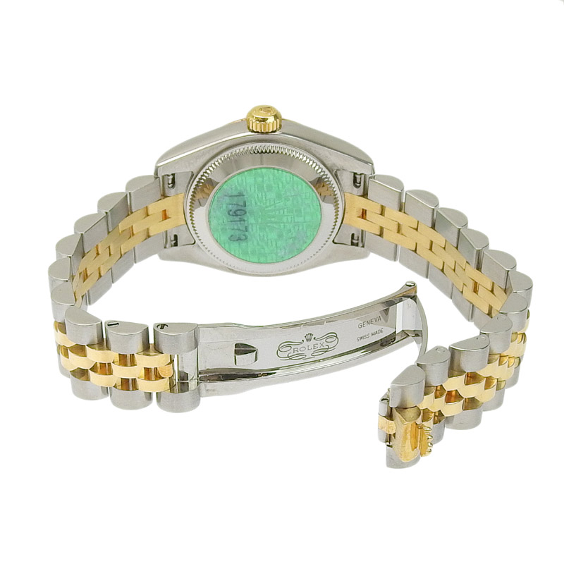 http://ロレックス%20ROLEX%20デイトジャスト%20レディース%20自動巻き%20腕時計%20SS/YG%2010Pダイヤ%20シルバー文字盤%20D番%202005年%20179173G%20中古%20RO0272