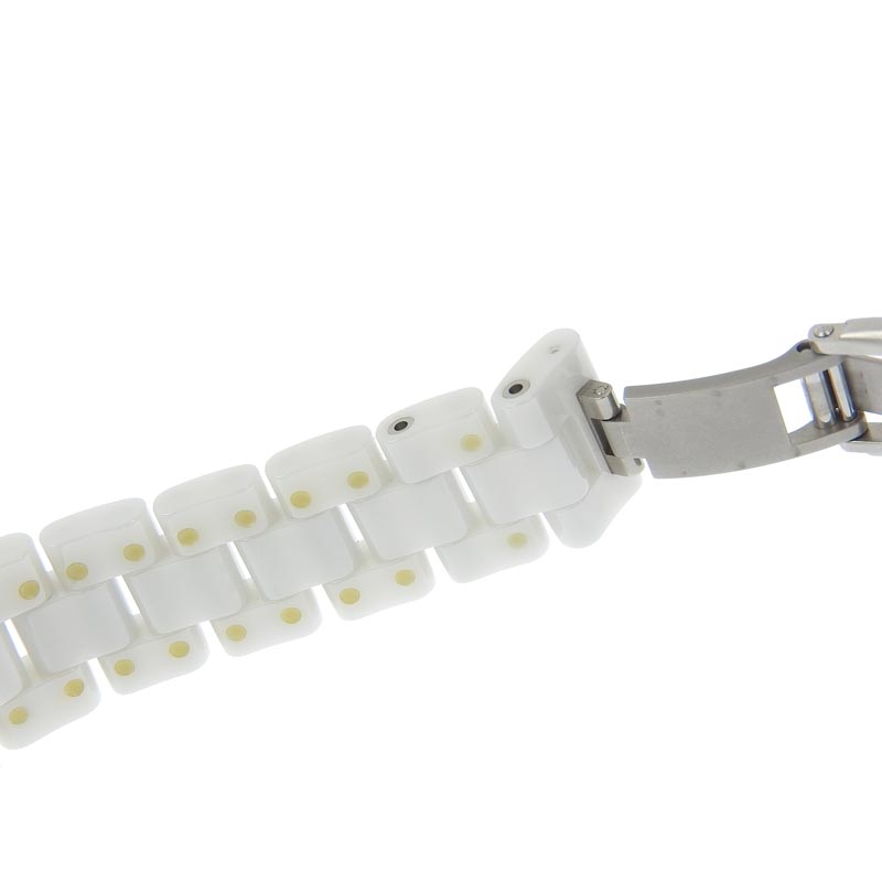 http://シャネル%20CHANEL%20J12%20レディース%20クォーツ%20腕時計%20セラミック/SS%2012Pダイヤモンド%20ホワイト文字盤%20H1628%20中古%20CH0933