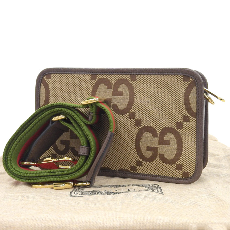http://グッチ%20GUCCI%20ジャンボGG%20ミニバッグ%20ショルダーバッグ%20キャンバス/レザー%20キャメル/エボニー%20696075%20中古%20GU0590
