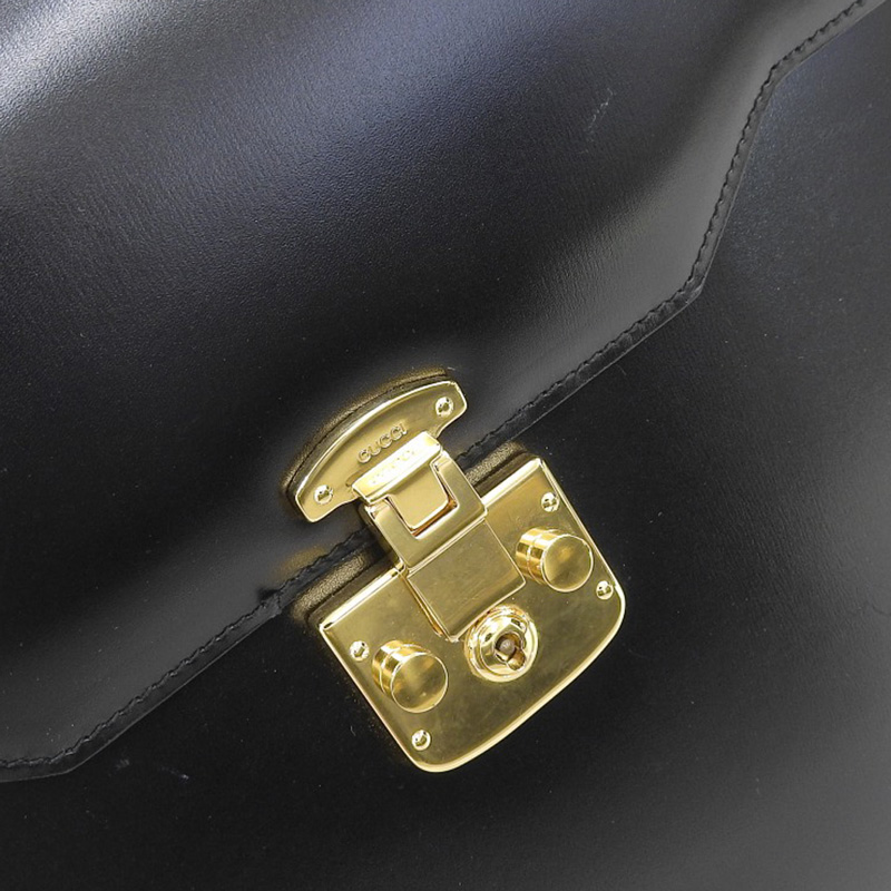 http://グッチ%20GUCCI%202WAYバッグ%20ハンドバッグ%20ショルダーバッグ%20レザー%20ブラック%20中古%20GU0591