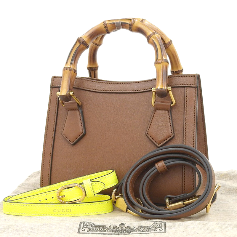http://グッチ%20GUCCI%20バンブー%20ダイアナ%20ミニ%202WAYバッグ%20ハンドバッグ%20ショルダーバッグ%20レザー%20ブラウン%20655661%20美品%20GU0593