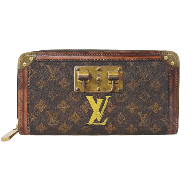 ルイヴィトン LOUIS VUITTON トランスフォームドモノグラム トランクタイム ジッピーウォレット 長財布 M52746 中古 LV1583
