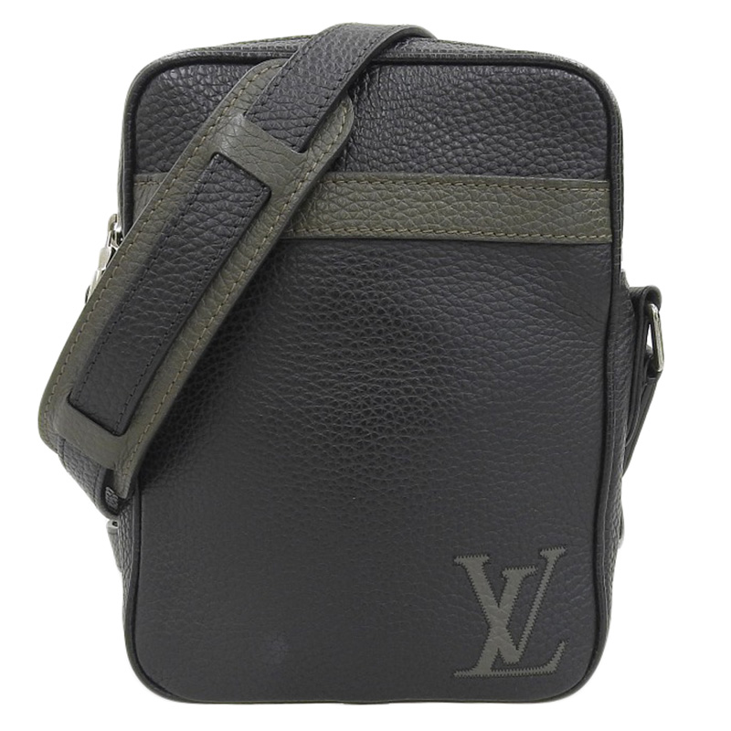 ルイヴィトン LOUIS VUITTON ダヌーブPM ショルダーバッグ トリヨン ノワール/カーキ M55164 中古 LV1589