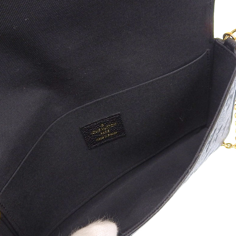http://ルイヴィトン%20LOUIS%20VUITTON%20モノグラム%20アンプラント%20ポシェットフェリシー%20ショルダーバッグ%20ブラック%20M64064%20中古%20LV1592