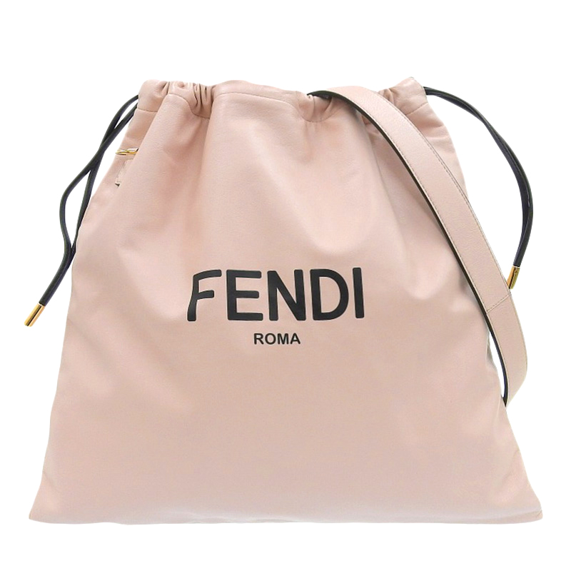 フェンディ FENDI スリムクラッチ ミディアム ショルダーバッグ 斜め掛けショルダー レザー ピンク 8BT338 中古 OB1882