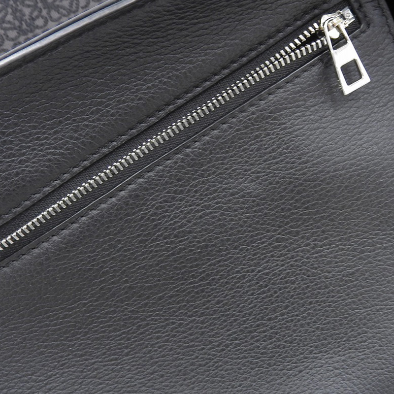 http://ロエベ%20LOEWE%20リピートアナグラム%20トートバッグ%20キャンバス/レザー%20ブラック%20中古%20OB1914