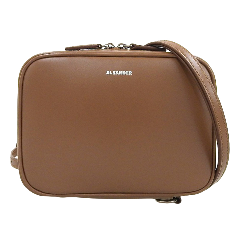 ジルサンダー JIL SANDER ショルダーバッグ ポシェット レザー ブラウン 中古 OB1917