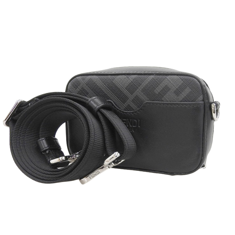http://フェンディ%20FENDI%20ショルダーバッグ%20ミニショルダー%20ズッカ%20PVC/レザー%20ブラック/イエロー%207M0344%20中古%20OB1923