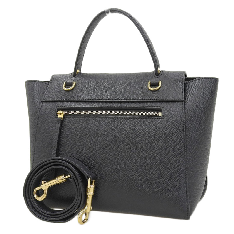 http://セリーヌ%20CELINE%20マイクロ%20ベルトバッグ%202WAYバッグ%20ハンドバッグ%20ショルダーバッグ%20レザー%20ブラック%20189153ZVA%20中古%20OB1930