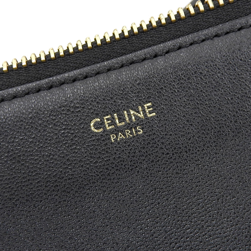 http://セリーヌ%20CELINE%20トリオ%20スモール%20ショルダーバッグ%20斜め掛けショルダーバッグ%20レザー%20ブラック%20中古%20OB1939