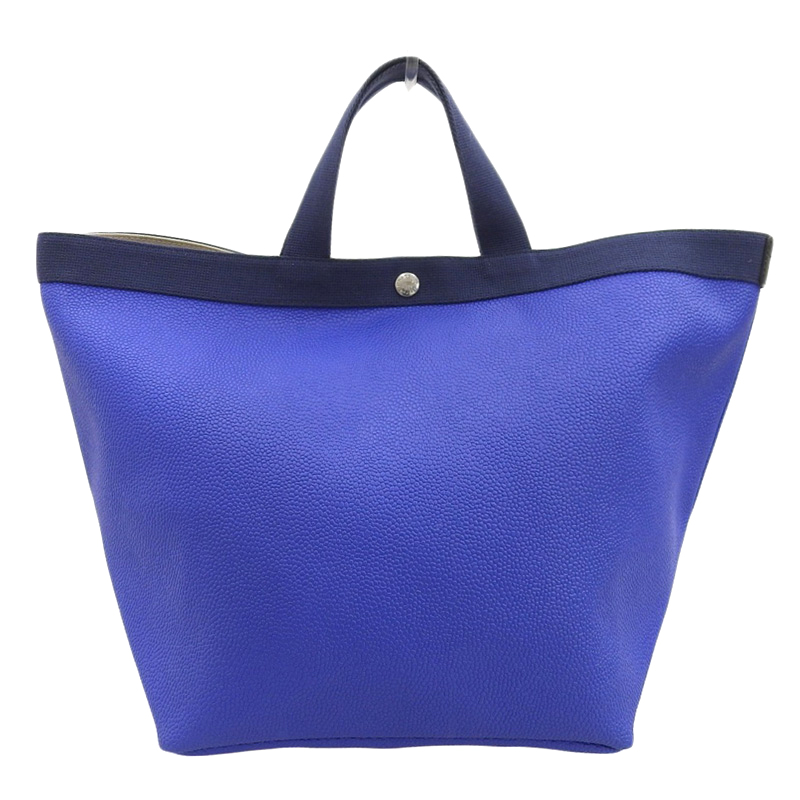 http://エルベシャプリエ%20HERVE%20CHAPELIER%20ハンドバッグ%20トートバッグ%20PVC%20ブルー%20中古%20OB1952