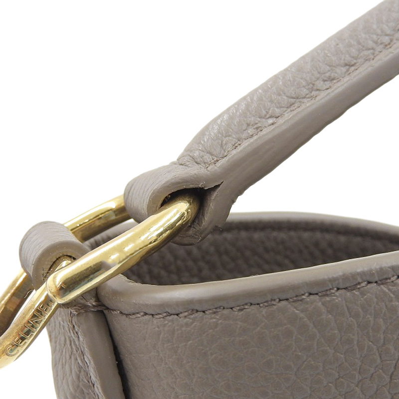 http://セリーヌ%20CELINE%20ティーンバケット16%202WAYバッグ%20ハンドバッグ%20ショルダーバッグ%20レザー%20グレージュ%20中古%20OB2017