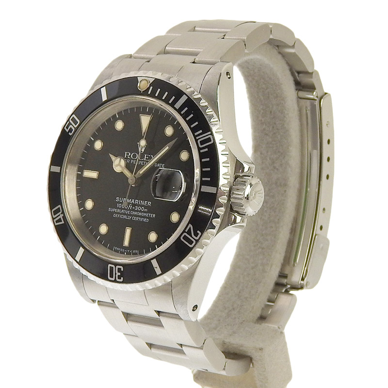 http://ロレックス%20ROLEX%20サブマリーナ%20デイト%20メンズ%20自動巻き%20腕時計%20SS%20ブラック文字盤%20N番%201991年%2016610%20中古%20RO0278