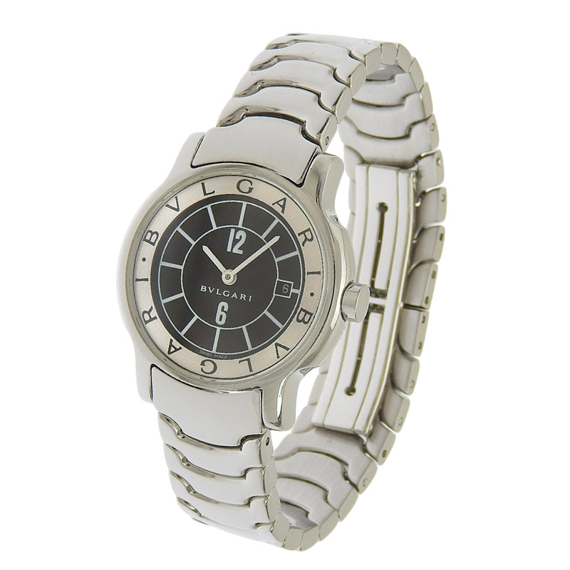 http://ブルガリ%20BVLGARI%20時計%20ソロテンポ%20クォーツ%20腕時計%20レディース%20SS%20ブラック文字盤%20ST29S%20中古%20新入荷%20BV0362