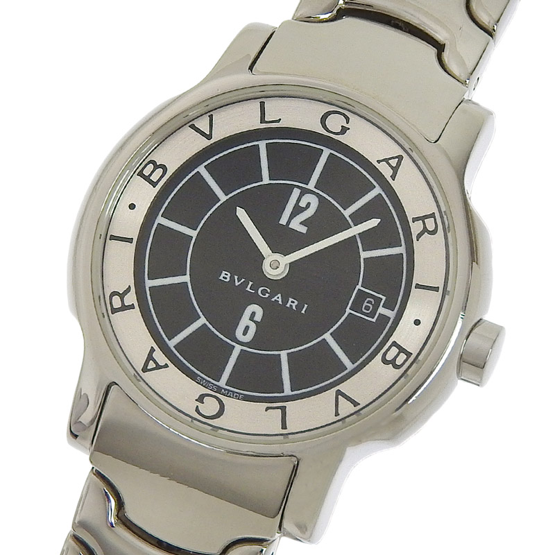 http://ブルガリ%20BVLGARI%20時計%20ソロテンポ%20クォーツ%20腕時計%20レディース%20SS%20ブラック文字盤%20ST29S%20中古%20新入荷%20BV0362