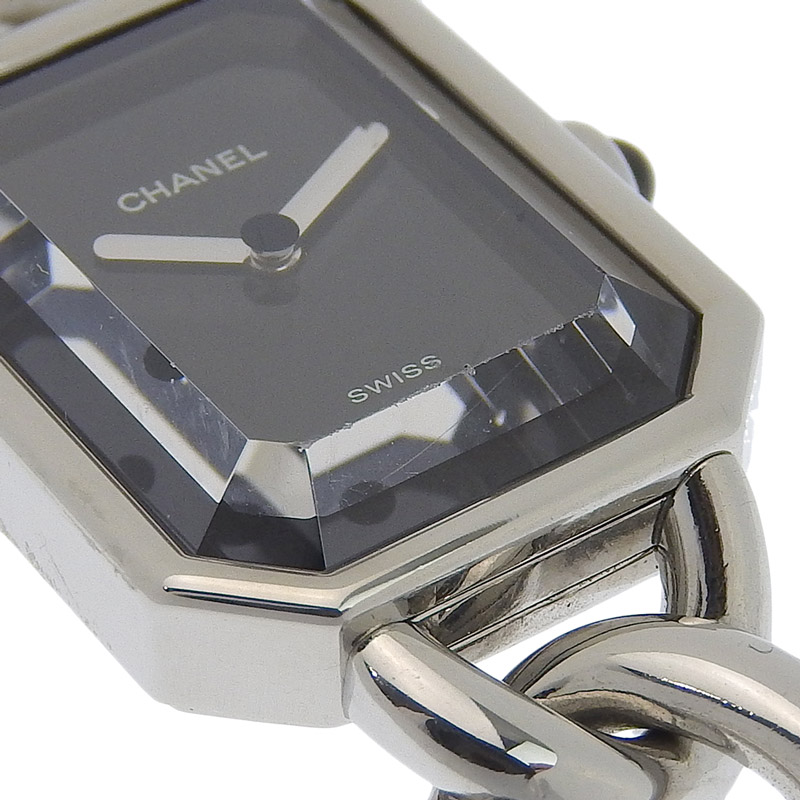 http://シャネル%20CHANEL%20時計%20プルミエール%20#S%20クォーツ%20腕時計%20レディース%20SS%20ブラック文字盤%20H0452%20中古%20CH0938