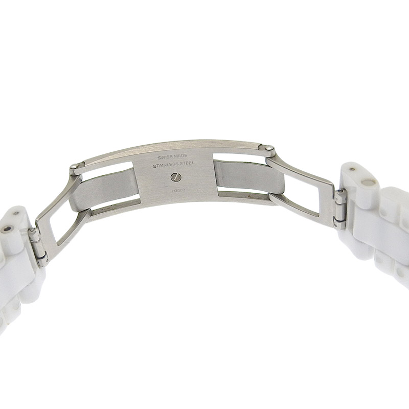 http://シャネル%20CHANEL%20時計%20J12%20クォーツ%20腕時計%20レディース%20セラミック/SS%2012P%20ダイヤモンド%20ホワイト文字盤%20H1628%20中古%20CH0939