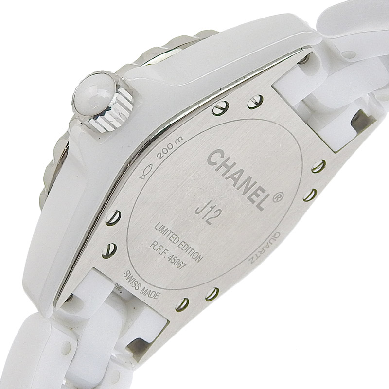 http://シャネル%20CHANEL%20J12%20クォーツ%20腕時計%20セラミック/SS%2012P%20ダイヤ%20レディース%20ピンクシェル文字盤%20世界1200本限定%20H5513%20中古%20CH0941